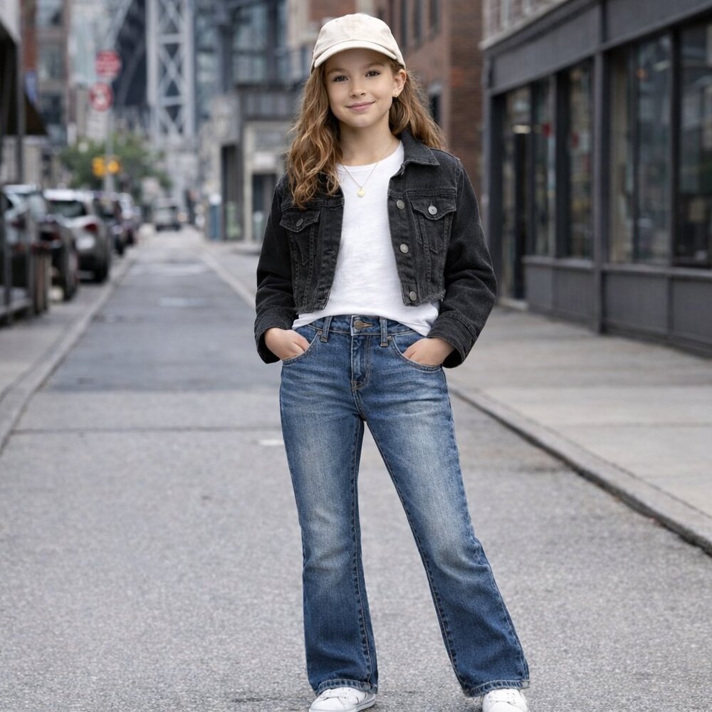 Hudson Kids Girls Skinny Jeans Size 10 Medium Wash Premium Denim Stretch